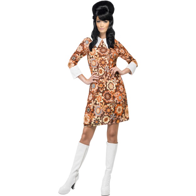 43930 - Carnaby Cutie Costume, Shift Dress With Attached Collar And Cuffs