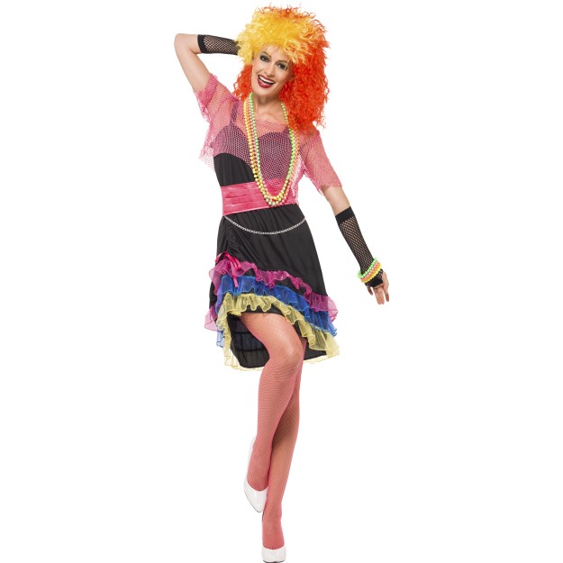 43931 - 80\'s Fun Girl Costume, With Dress, Top And Belt