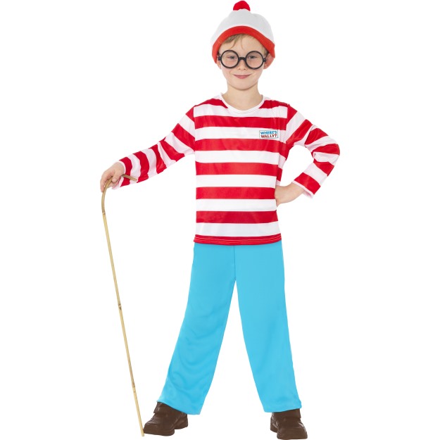 Where\'s Wally Costume, Red, Includes Top, Trousers, Glasses And Hat